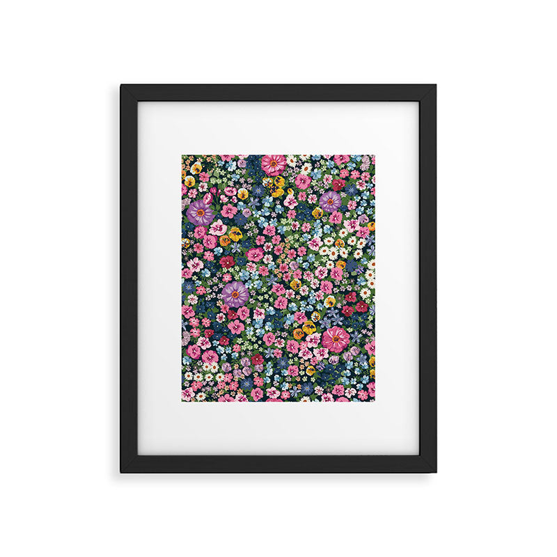 Magical Meadow Boho Hippy Garden Floral Framed Art Print Gallery Image 6