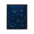 Magical Midnight Blue Starry Night Sky Framed Canvas Print Gallery Image 8