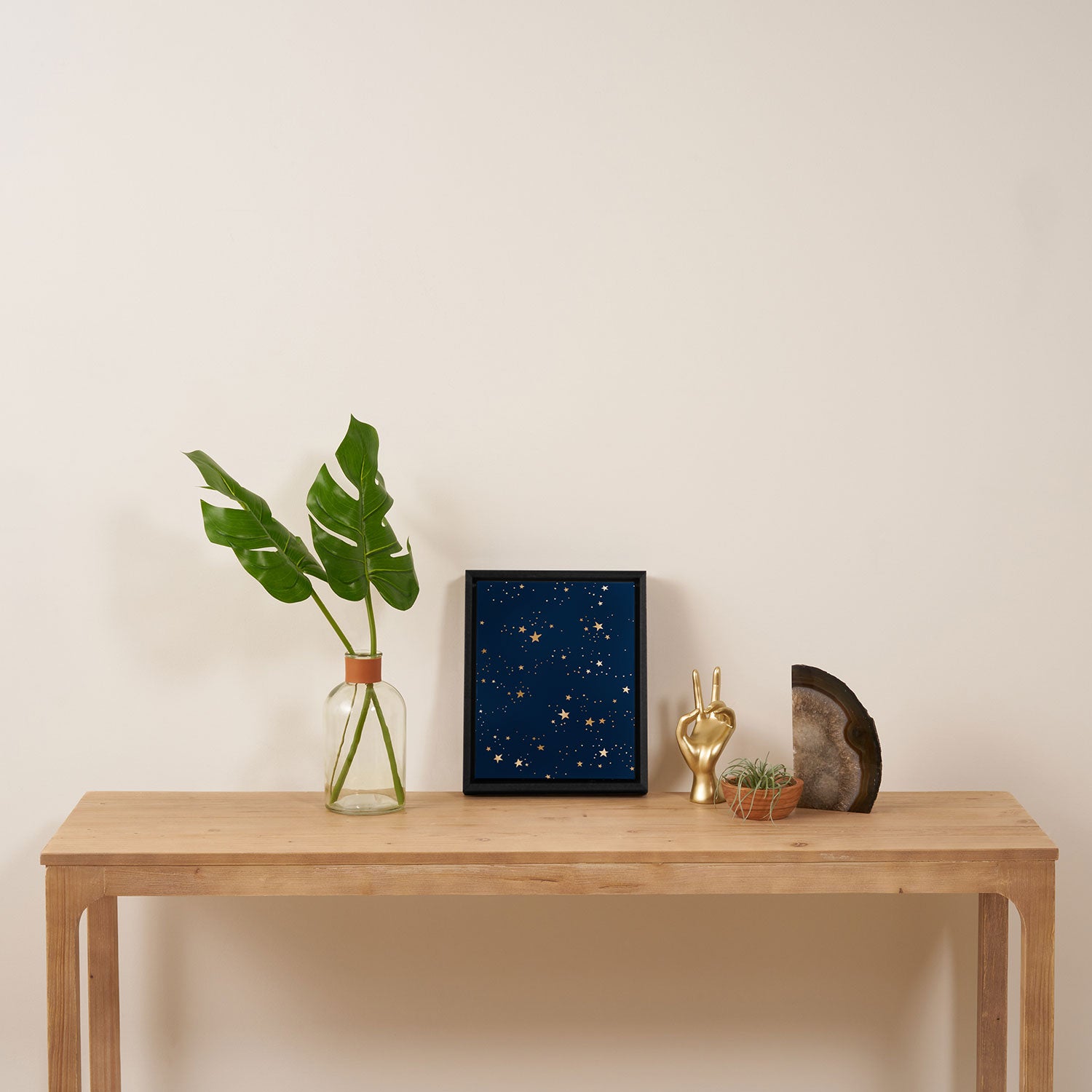 Magical Midnight Blue Starry Night Sky Framed Canvas Print Gallery Image 4