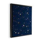 Magical Midnight Blue Starry Night Sky Framed Canvas Print Gallery Image 2