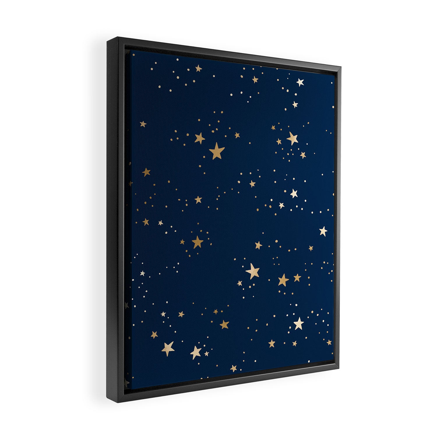 Magical Midnight Blue Starry Night Sky Framed Canvas Print Gallery Image 2