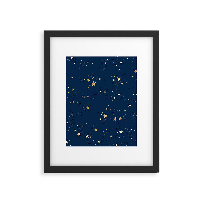 Magical Midnight Blue Starry Night Sky Framed Art Print Gallery Image 6