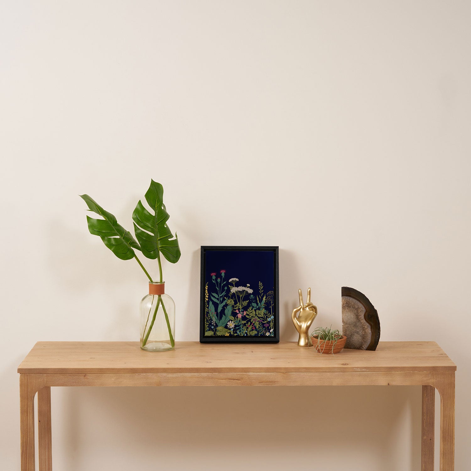Magical Midnight Garden Wild Flower Art Framed Canvas Print Gallery Image 4