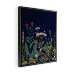 Magical Midnight Garden Wild Flower Art Framed Canvas Print Gallery Image 2