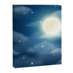 Magical Midnight Moon Starry Night Sky Canvas Print Gallery Image 8