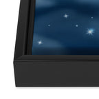 Magical Midnight Moon Starry Night Sky Framed Canvas Print Gallery Image 3