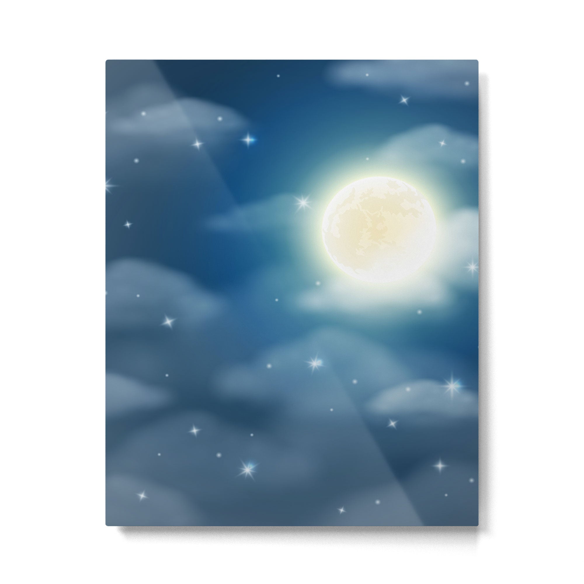 Magical Midnight Moon Starry Night Sky Metal Print Gallery Image 6
