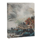 Magical Misty Japanese Mountain River Landscape Canvas Print Gallery Image 6