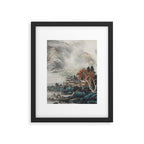Magical Misty Japanese Mountain River Landscape Framed Art Print Gallery Image 4