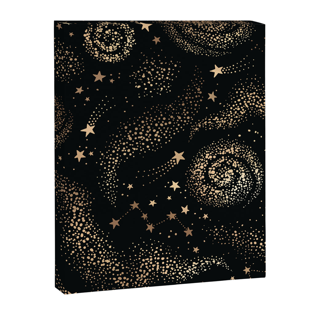 Magical Starry Night Sky Golden Cosmic Swirl II Canvas Print Gallery Image 8