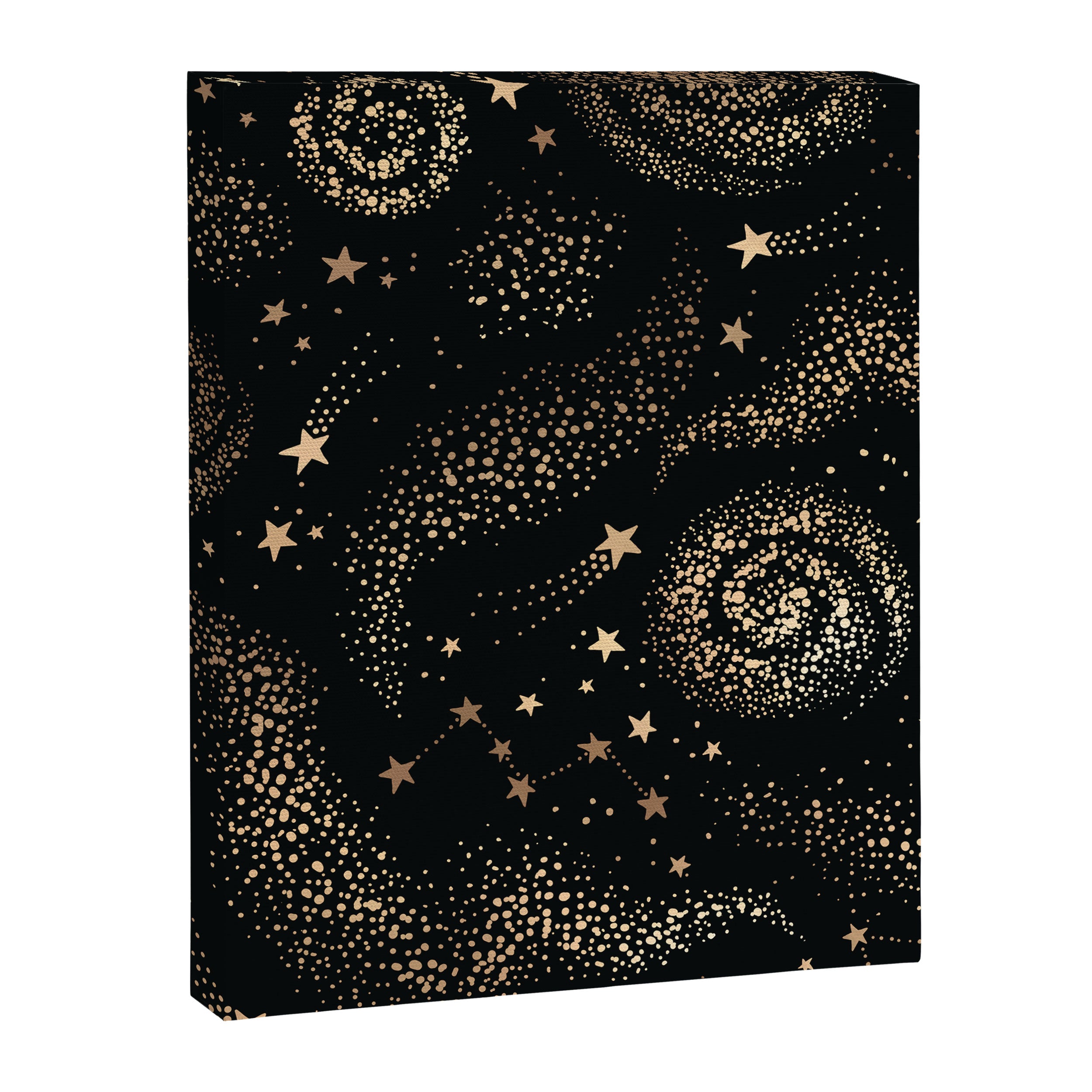 Magical Starry Night Sky Golden Cosmic Swirl II Canvas Print Gallery Image 8
