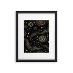 Magical Starry Night Sky Golden Cosmic Swirl II Framed Art Print Gallery Image 4