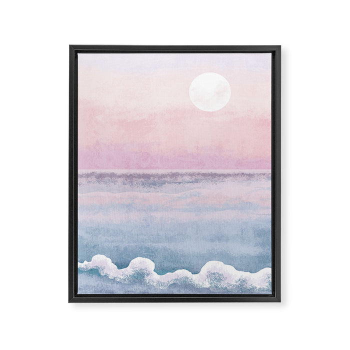 Magical Sunset Beach Framed Canvas Print Gallery Image 1