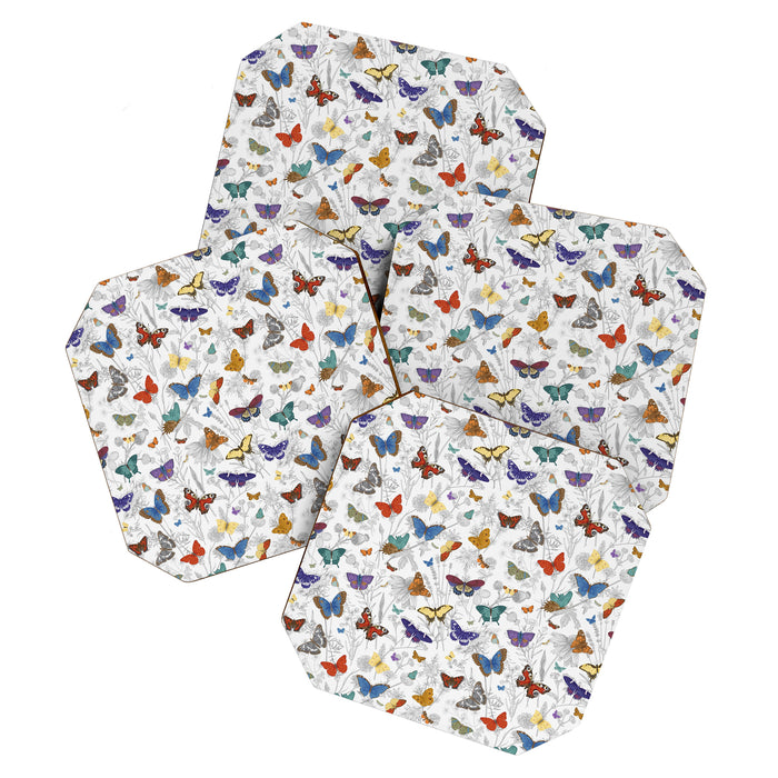 Magical Wild Butterflies Cottage Garden Floral Coaster Gallery Image 1