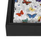 Magical Wild Butterflies Cottage Garden Floral Framed Canvas Print Gallery Image 3