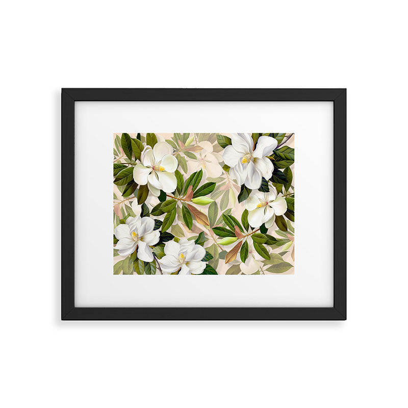 Magnolia Flowers Spring Blossom Framed Art Print Gallery Image 4