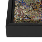 Majestic Cobalt Gold Antique Persian Kashmar Framed Canvas Print Gallery Image 3
