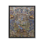 Majestic Cobalt Gold Antique Persian Kashmar Framed Canvas Print Gallery Image 8