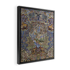 Majestic Cobalt Gold Antique Persian Kashmar Framed Canvas Print Gallery Image 2