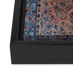 Manchester Kashan Floral Peach Persian Rug Print Framed Canvas Print Gallery Image 3