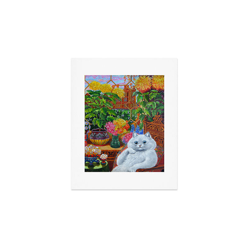 'Master of Cat College' Vintage Cat Art by Louis Wain Art Print Gallery Image 1