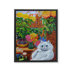 'Master of Cat College' Vintage Cat Art by Louis Wain Framed Canvas Print Gallery Image 6