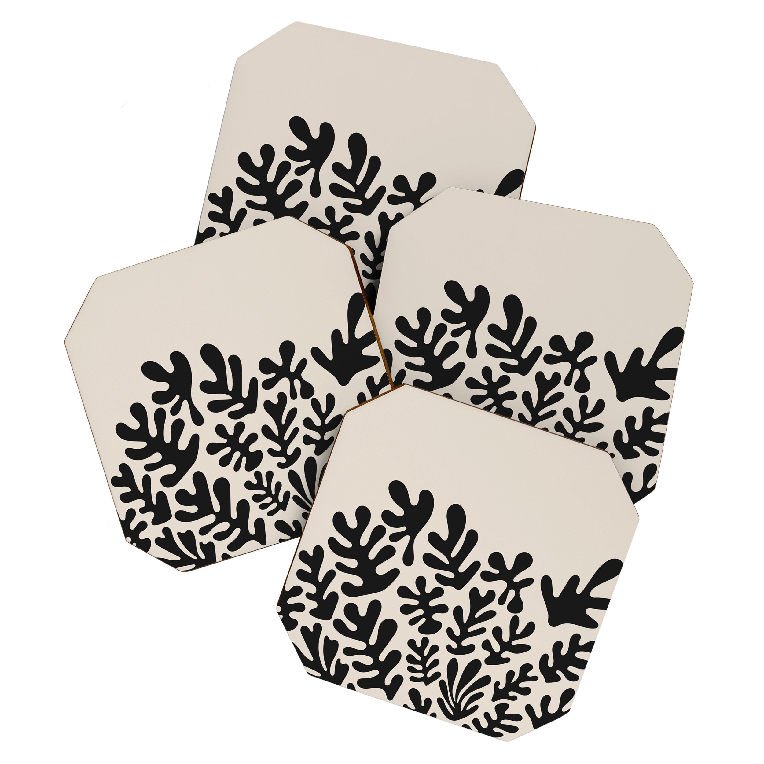 Matisse Black Cut Outs Abstract Mid Century Modern Art Coaster Gallery Image 1