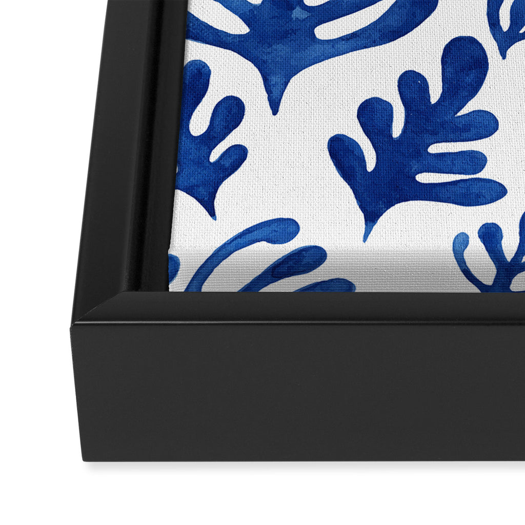 Matisse Blue Cut Outs Mid Century Modern Art Pattern Framed Canvas Print Gallery Image 3