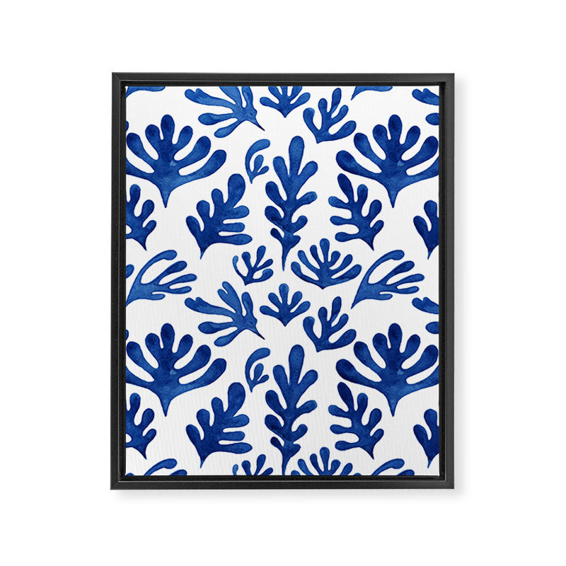 Matisse Blue Cut Outs Mid Century Modern Art Pattern Framed Canvas Print Gallery Image 8