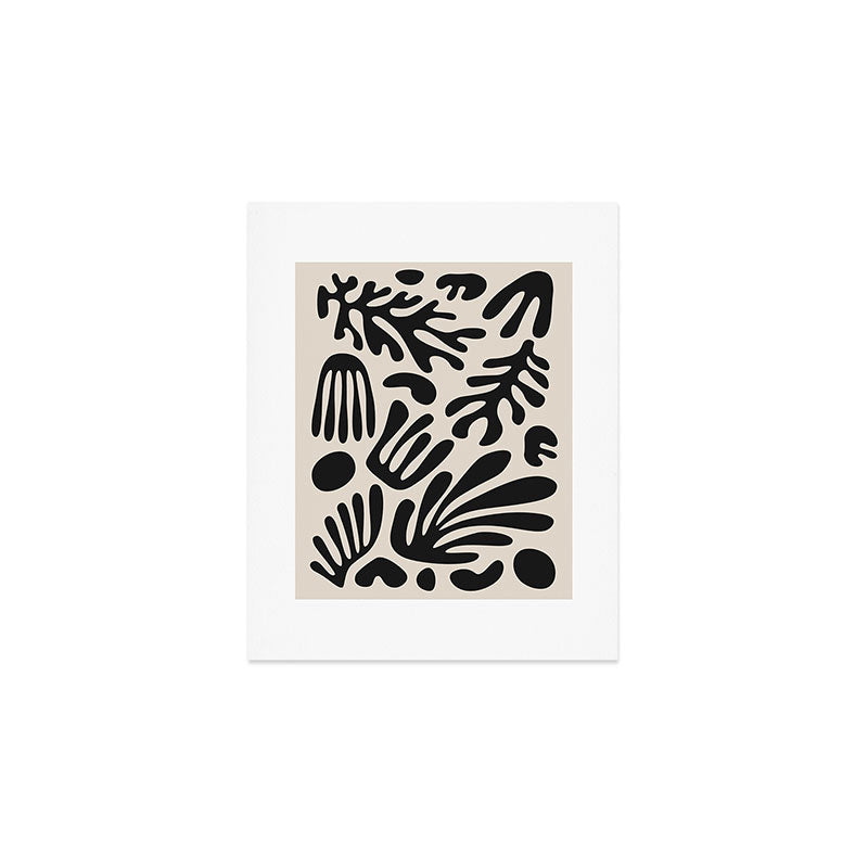 Matisse Cut Outs Ecru Beige Black Mid Century Modern Art Art Print Gallery Image 1