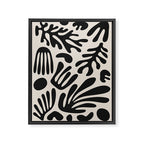 Matisse Cut Outs Ecru Beige Black Mid Century Modern Art Framed Canvas Print Gallery Image 6