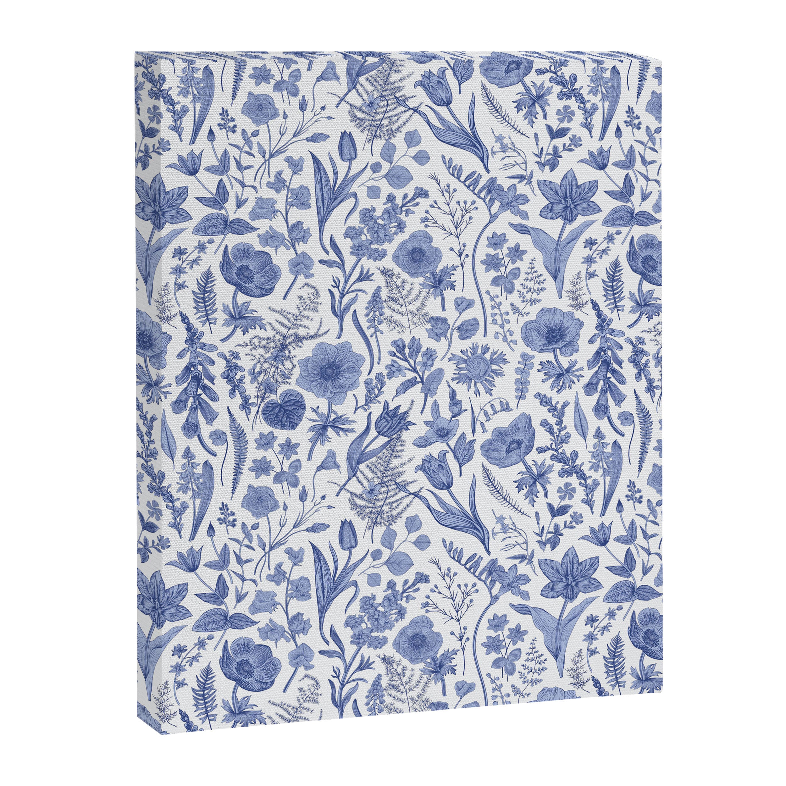 Meadow Magic Blooming Blue & White Wild Flower Floral Canvas Print Gallery Image 8