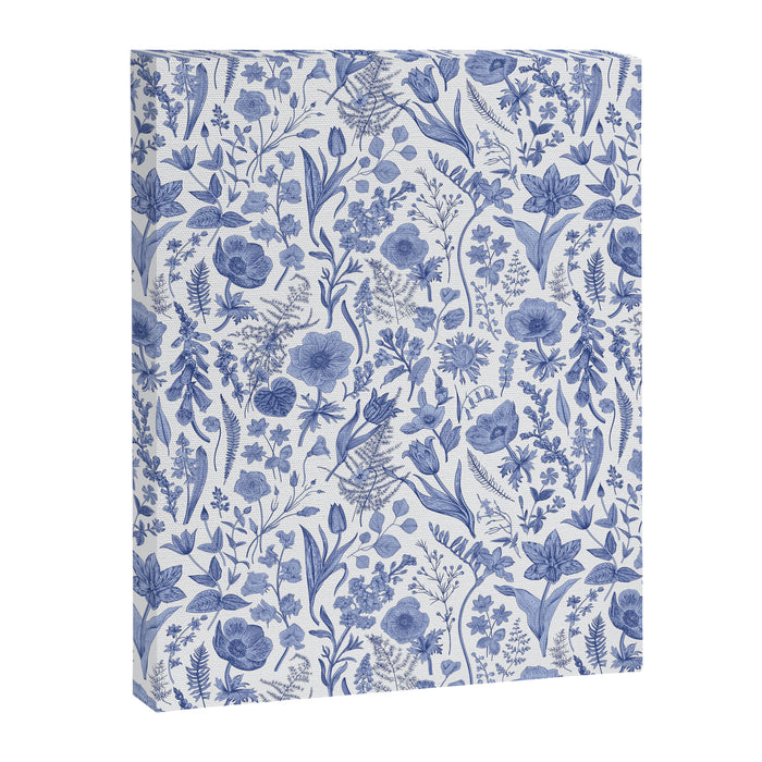 Meadow Magic Blooming Blue & White Wild Flower Floral Canvas Print Gallery Image 1