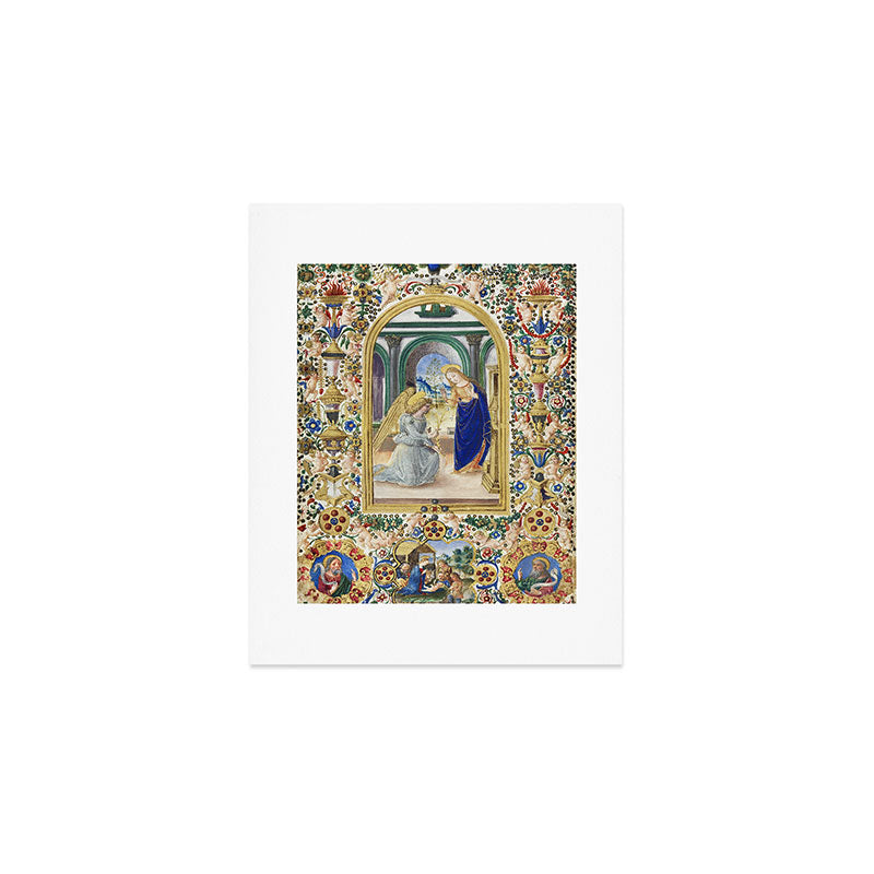 Medieval Nativity Christmas Bible Art 1485 Gold Festive Renaissance Painting Art Print Gallery Image 1