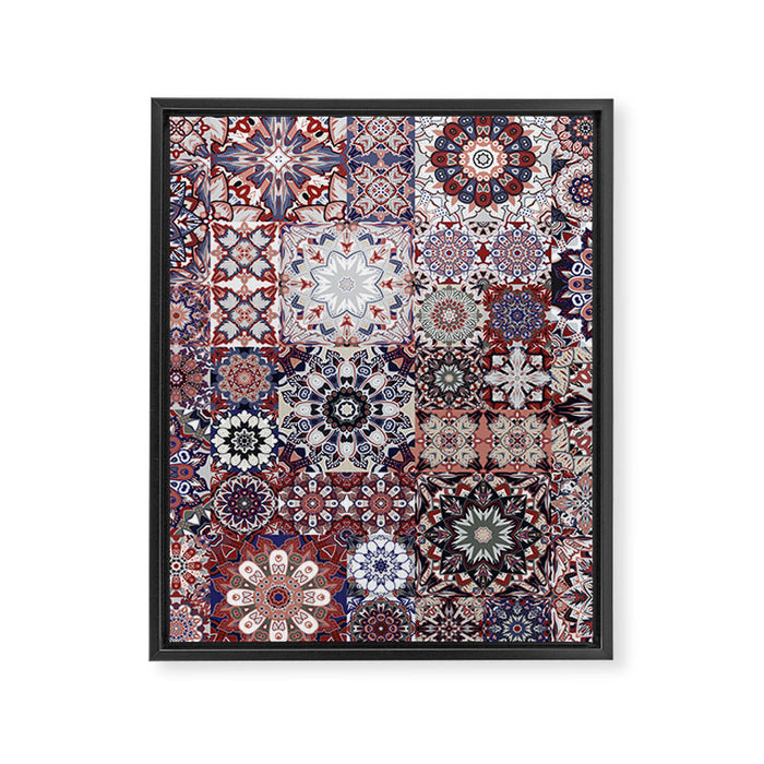 Mediterranean Decorative Tile Print XVIII Framed Canvas Print Gallery Image 1