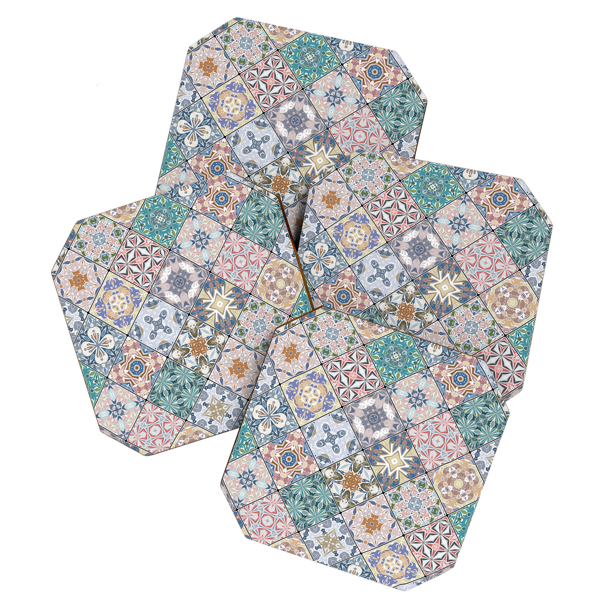Mediterranean Decorative Tile Print XVI Coaster Gallery Image 1