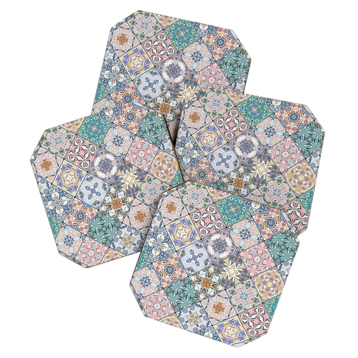 Mediterranean Decorative Tile Print XVI Coaster Gallery Image 1