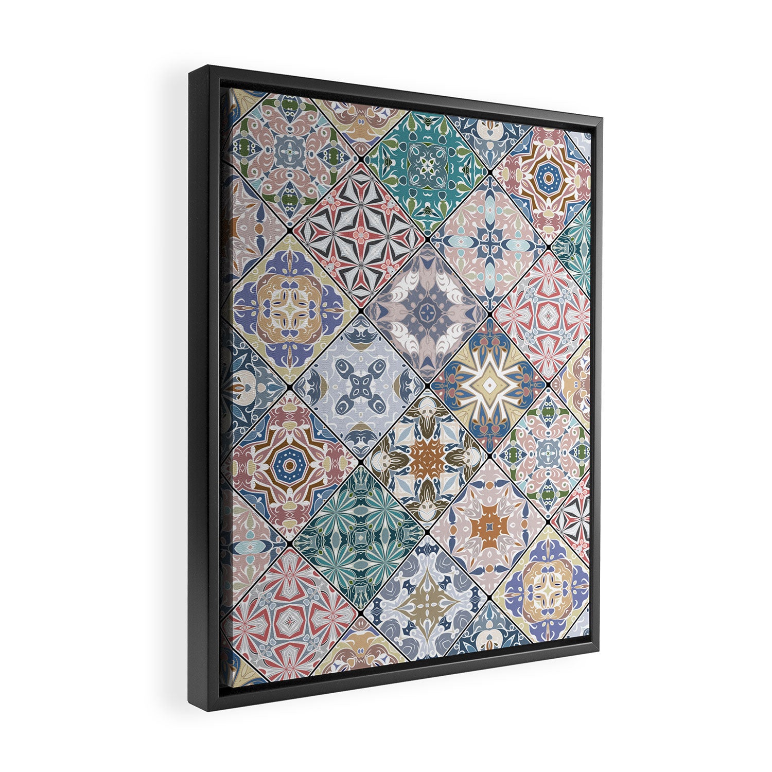 Mediterranean Decorative Tile Print XVI Framed Canvas Print Gallery Image 2