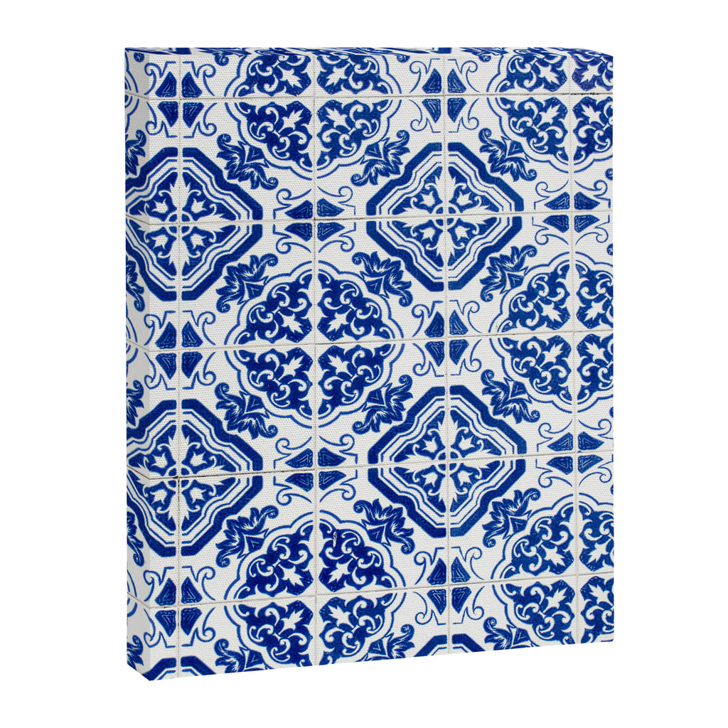 Mediterranean Tile Pattern Portuguese Azulejos Art Canvas Print Gallery Image 6