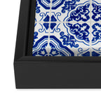 Mediterranean Tile Pattern Portuguese Azulejos Art Framed Canvas Print Gallery Image 3