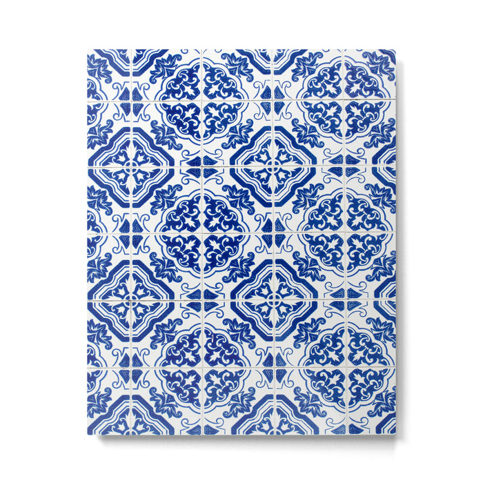Mediterranean Tile Pattern Portuguese Azulejos Art Metal Print Gallery Image 1