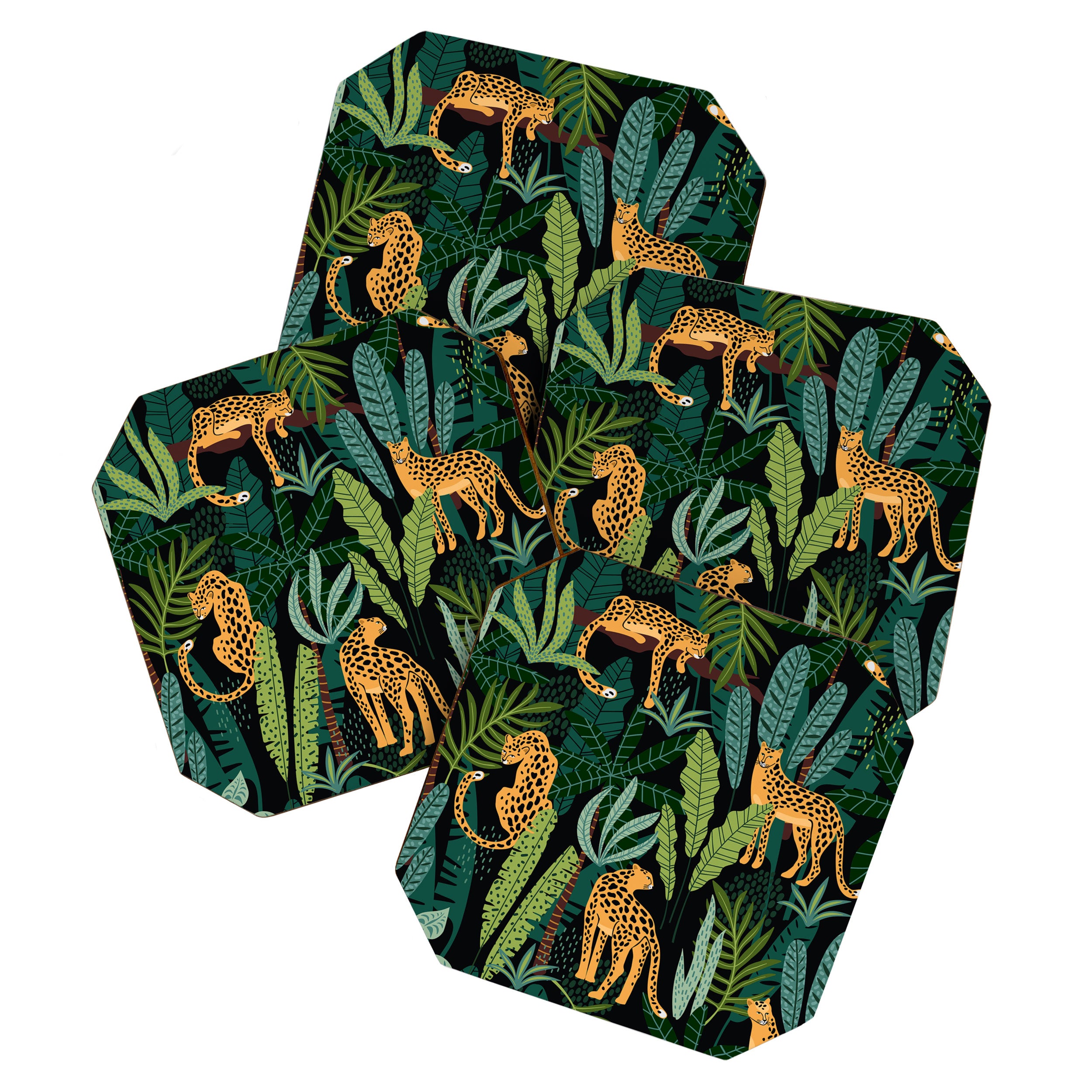 Midnight Leopard Jungle Coaster Gallery Image 1