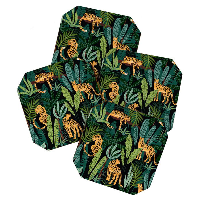 Midnight Leopard Jungle Coaster Gallery Image 1