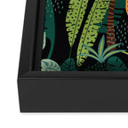 Midnight Leopard Jungle Framed Canvas Print Gallery Image 3