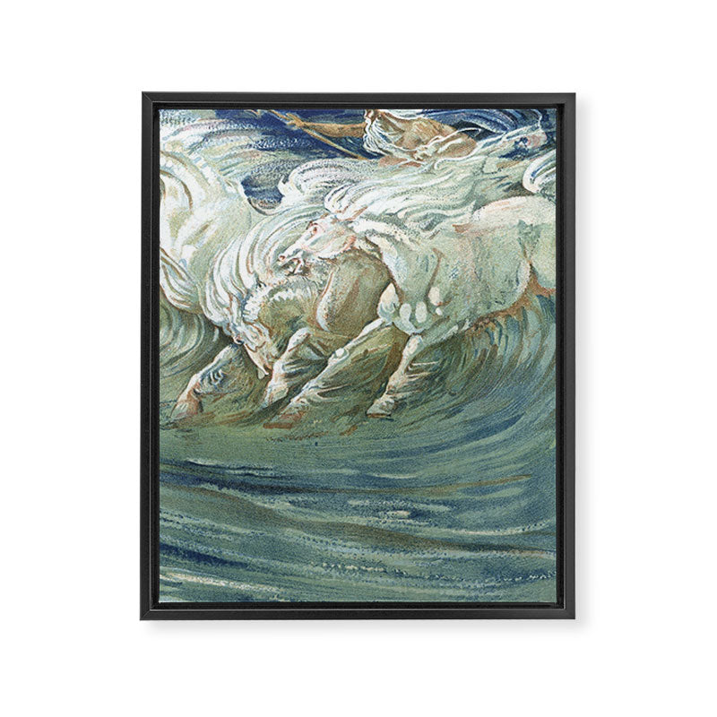 Neptune's Horses by Walter Crane Framed Canvas Print Gallery Image 6