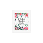 'Oh For Fuck's Sake' Pretty Sweary Floral Art Print Gallery Image 1