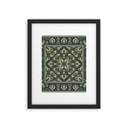 Ornamental Ethnic Bohemian Pattern VIII Emerald Gold Framed Art Print Gallery Image 6