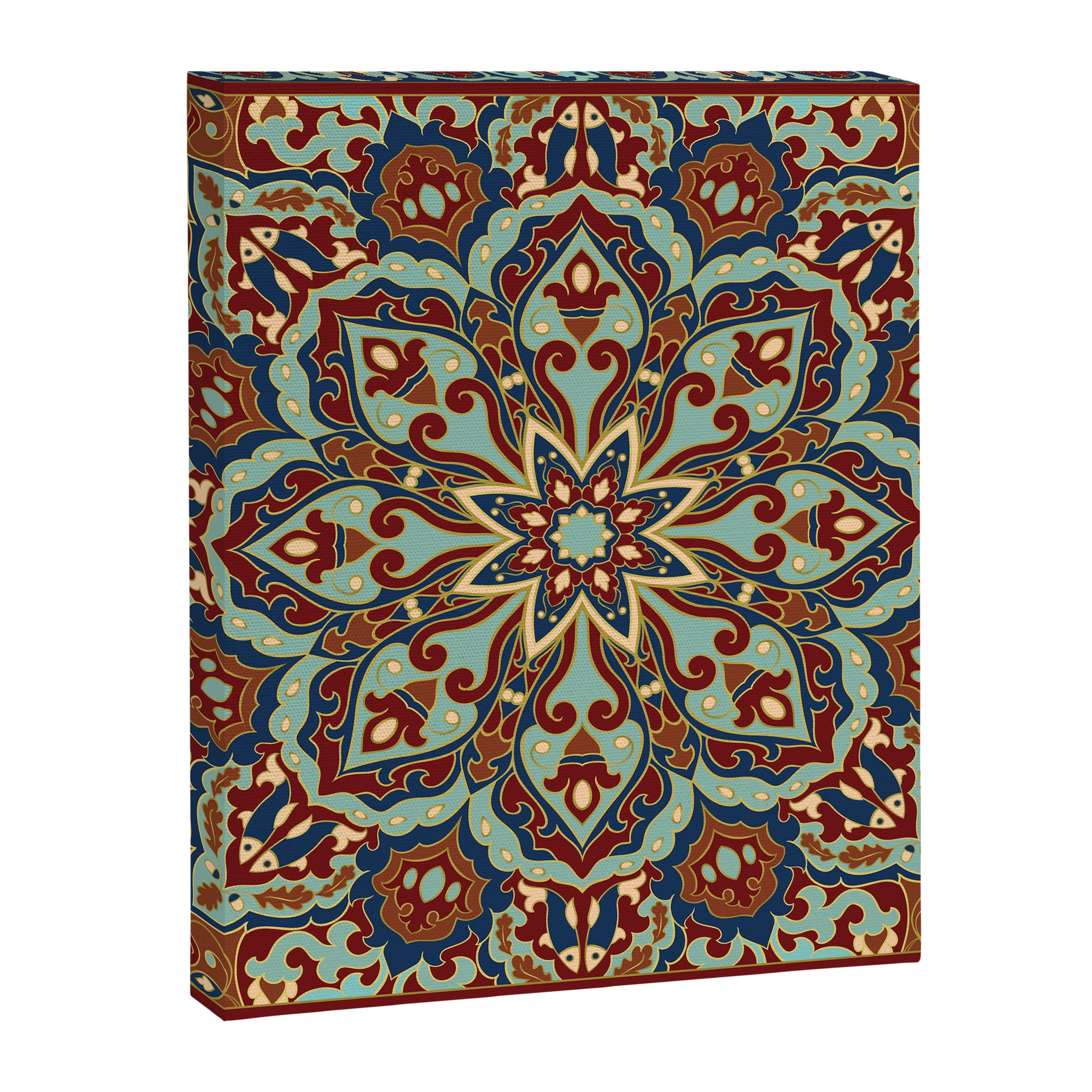 Ornamental Ethnic Bohemian Pattern V Sage Spice Canvas Print Gallery Image 8