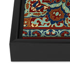 Ornamental Ethnic Bohemian Pattern V Sage Spice Framed Canvas Print Gallery Image 3
