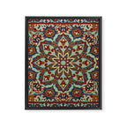 Ornamental Ethnic Bohemian Pattern V Sage Spice Framed Canvas Print Gallery Image 8